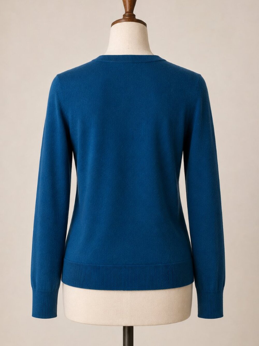 J.Crew Caryn Cardigan Teal Blue 100% Cotton Crewneck Sweater Size S - Picture 3 of 5